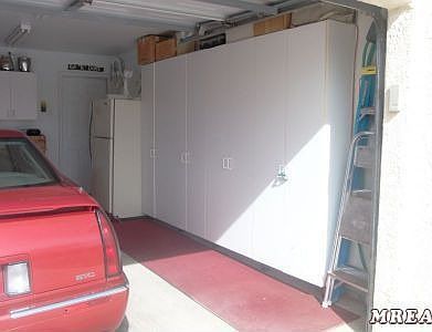Garage with built in Cabinets