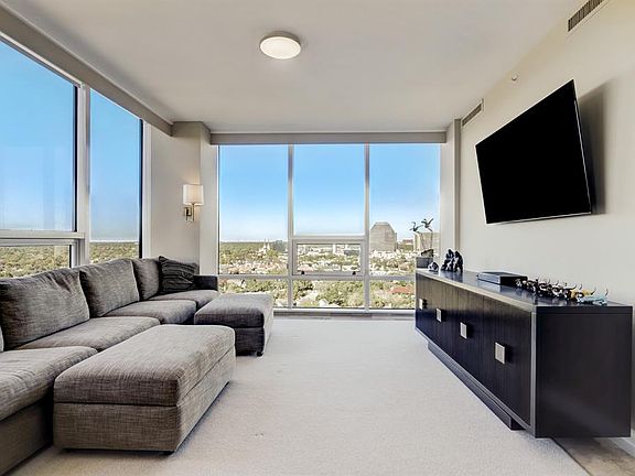 The Sun Room/Den is spacious enough to relax with friends and watch TV.