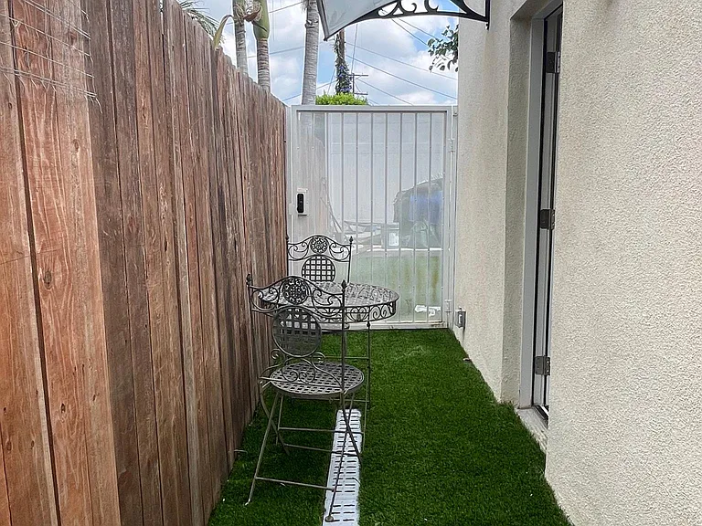 Backyard area