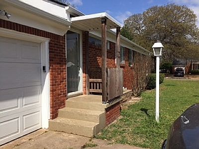 Exterior garage side