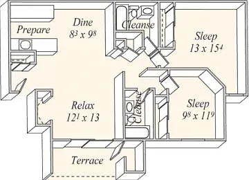 Floor plan Majestic Terrace