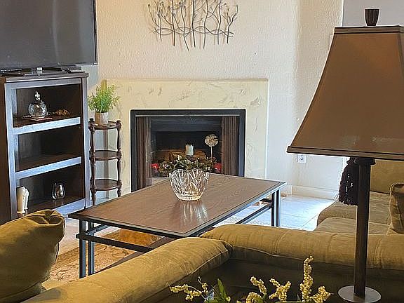 wood burning fireplace