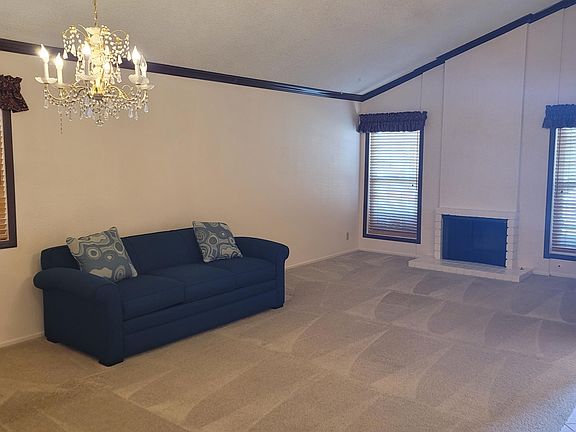 Living room with fireplace