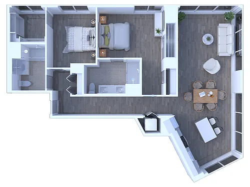 Floor plan Two Bedroom B6