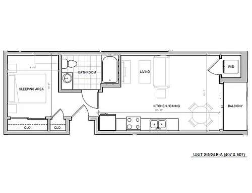 Floor plan Single A