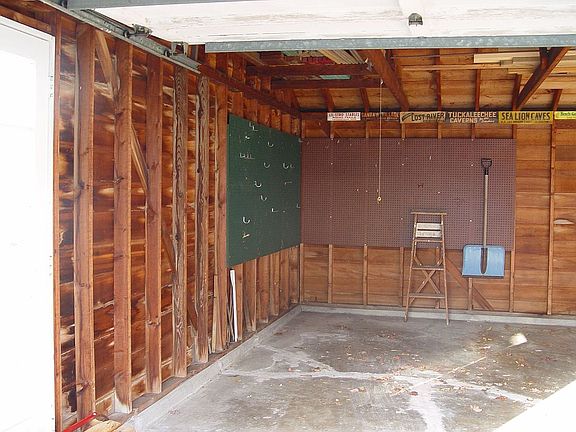 Left side of garage
