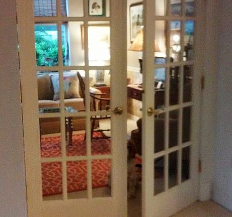 French doors and transom