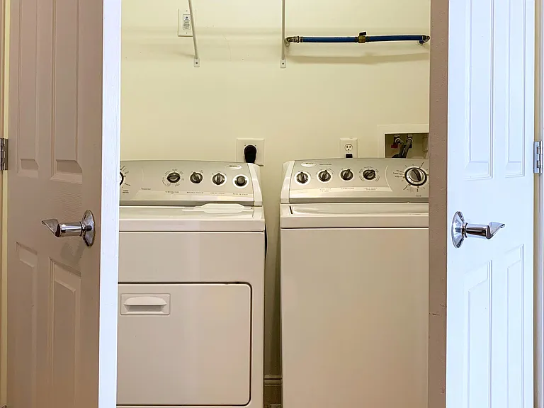 Washer and Dryer closet w/ storage