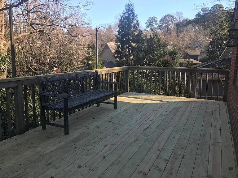 Private deck off kitchen