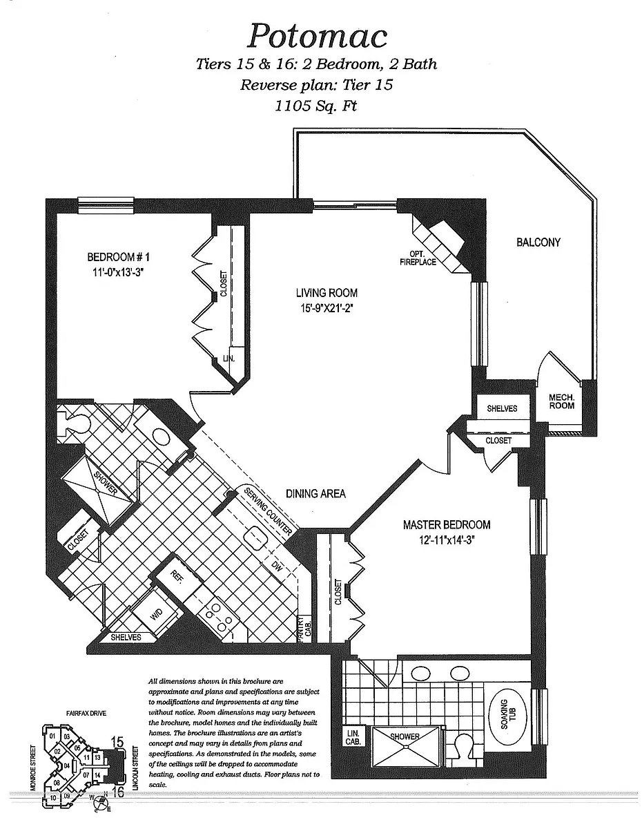 Floor plan - 901 N Monroe St #816