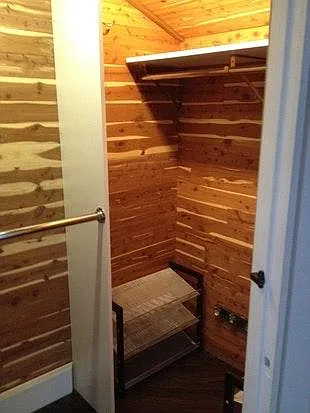 Cedar lined walk in closet