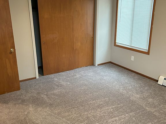 Master bedroom with double wide closet.