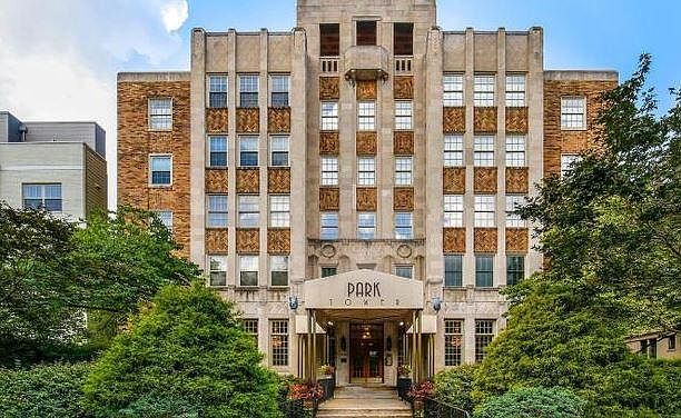well maintained art deco building - main entrance on 16th St NW