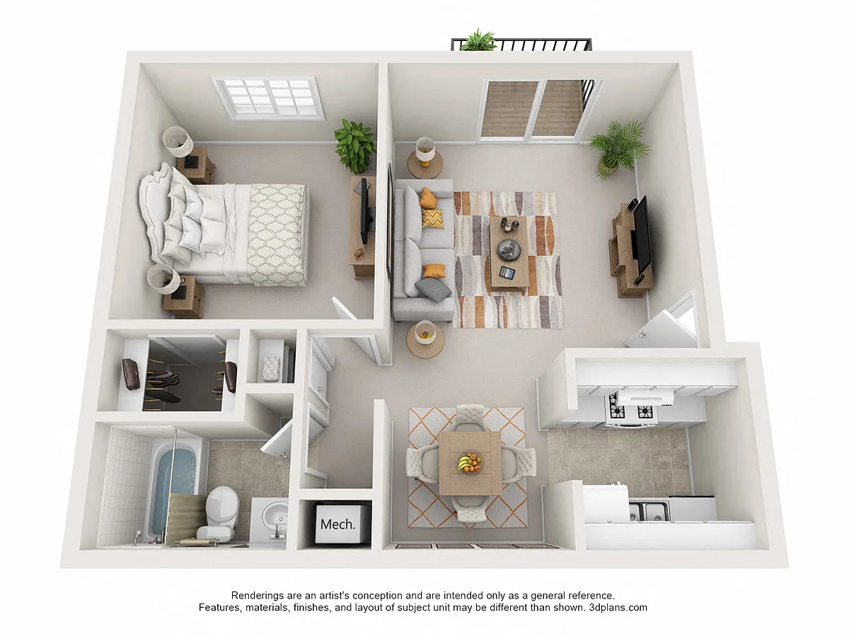 Floor plan One Bedroom