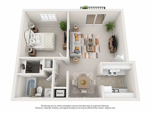 Floor plan One Bedroom