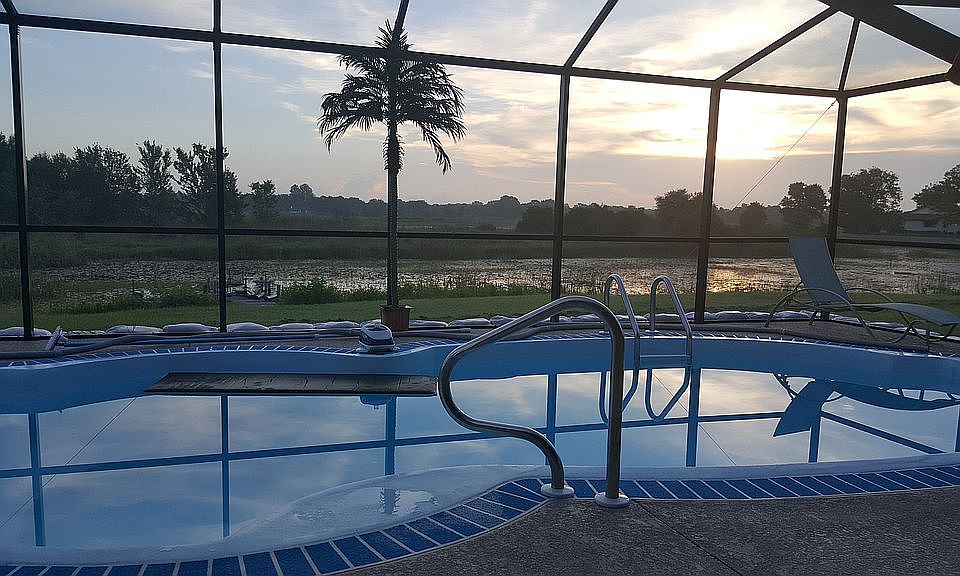 Sunrise by the pool
