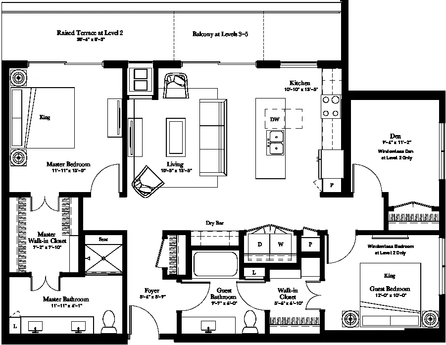 Floor plan Pennycress (B14) with Den