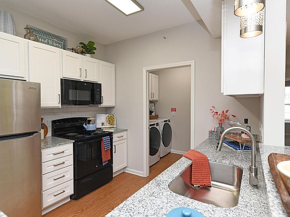 Kitchen with granite counters