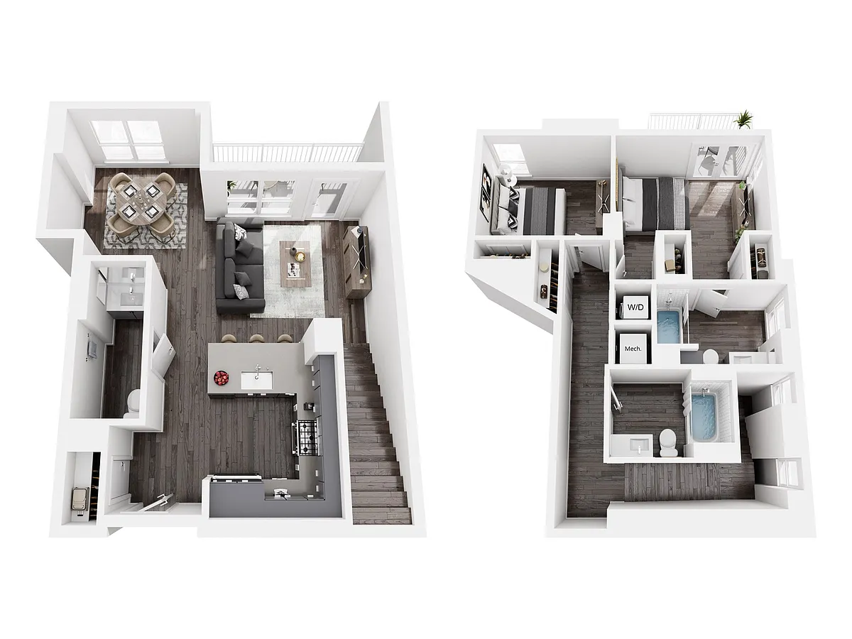 Floor plan 2x2-2BDTH2