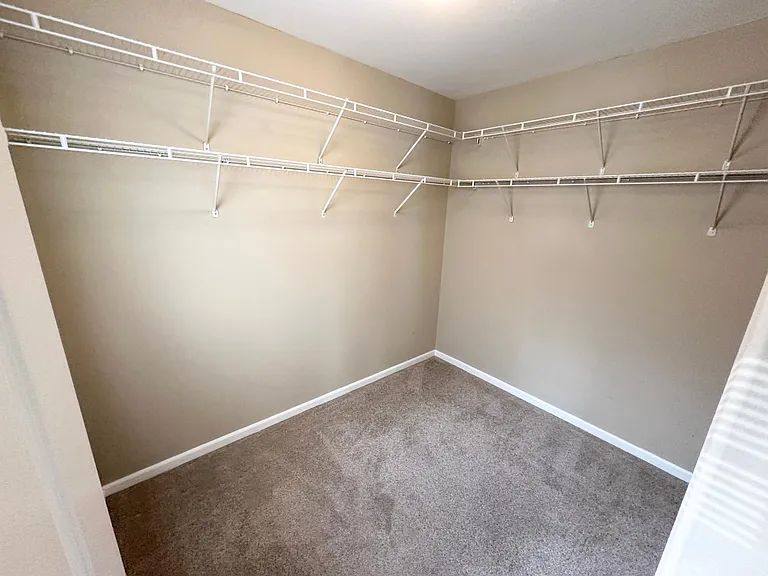 walk-in closet for the primary bedroom