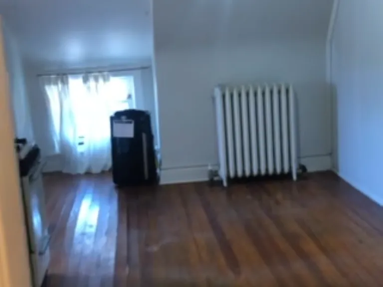 Living room ,bedroom ,kitchen, one big room, big bathroom with tile shower.