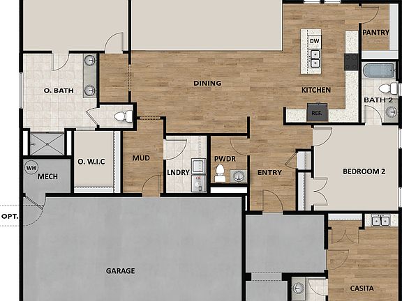 3 Car Garage With Casita Option