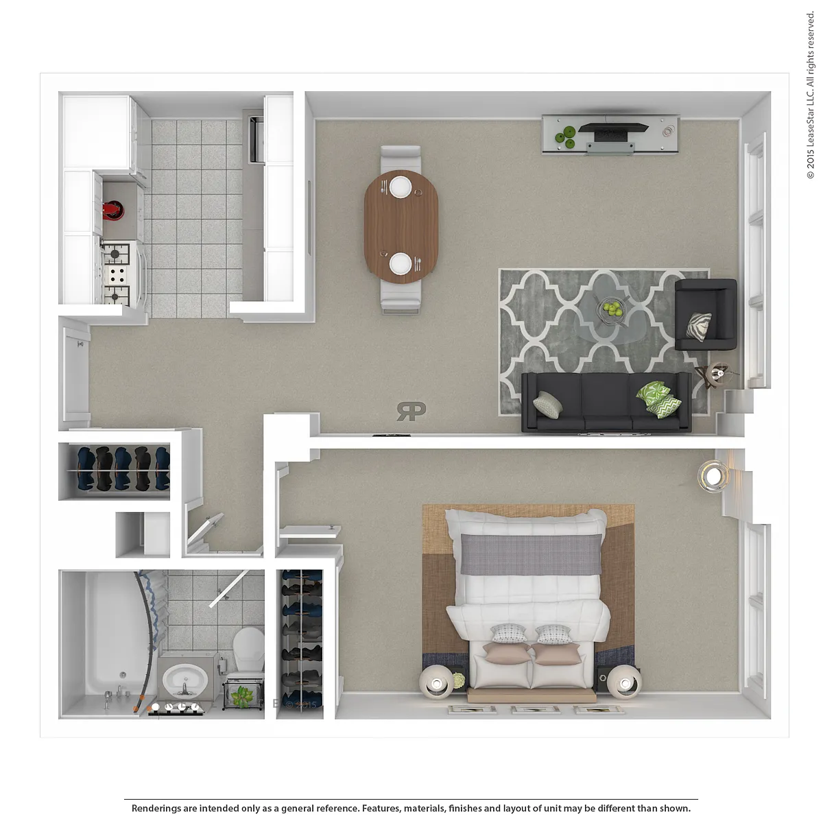 Floor plan 1 Bedroom - Country View