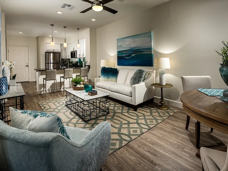 Corona, CA Metro at Main Apartments living room