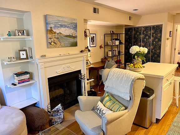 wood burning fireplace