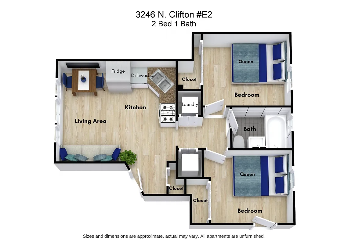 Floor plan 2 Bed