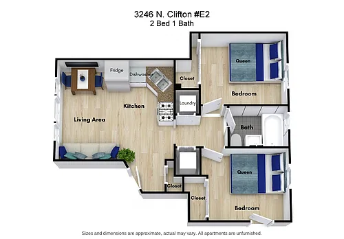 Floor plan 2 Bed