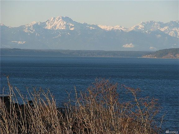 View of the Olympics from the Community Beach.