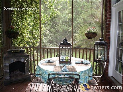 Screened porch downstairs