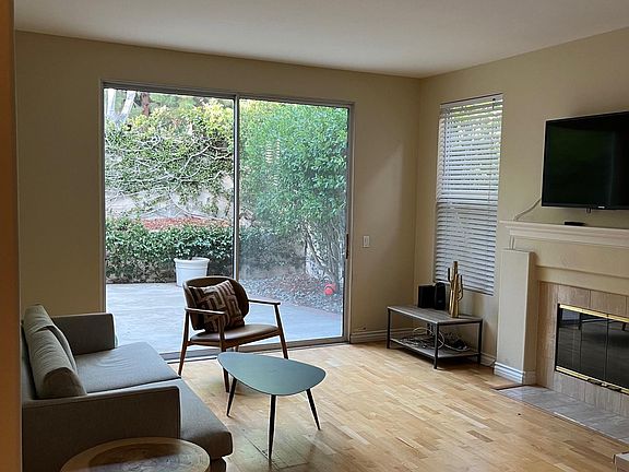Living area with fireplace