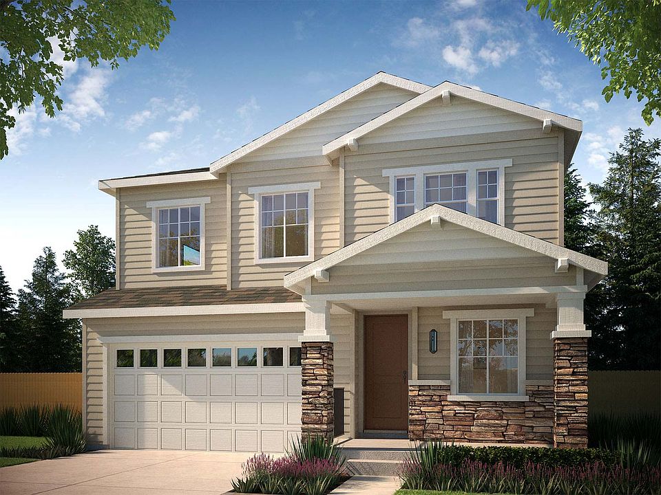 Rendering of Residence 3503 Craftsman Style Exterior - Paint and Stone Colors will Vary