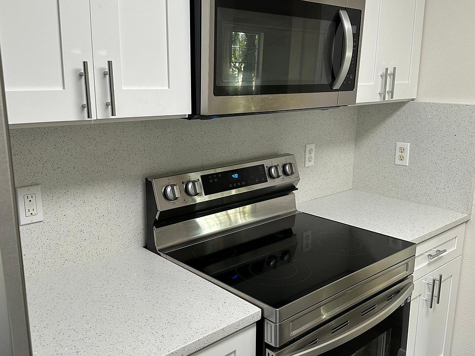 Quartz countertops and backsplash