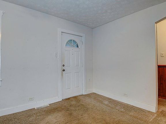 Front door into living room