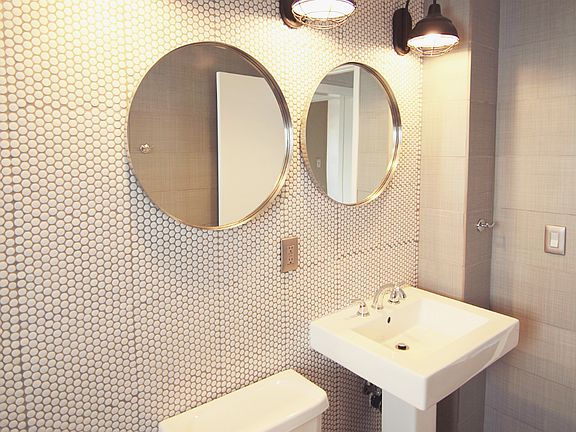 Step-in shower, new bathroom
