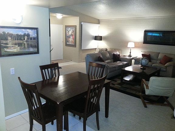 Eating area and living room