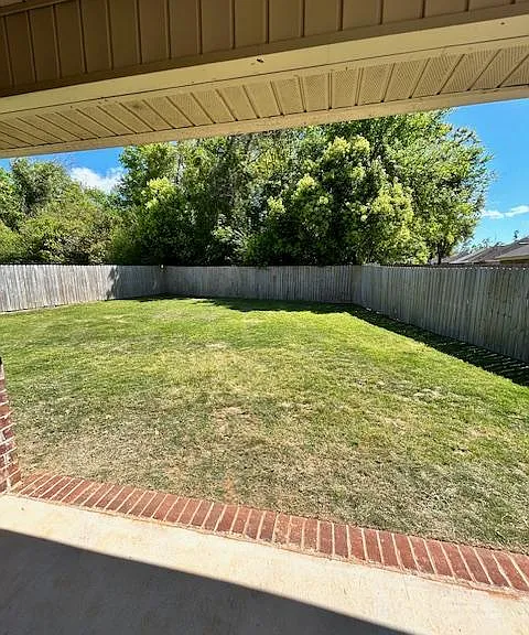 Beautiful fenced in back yard