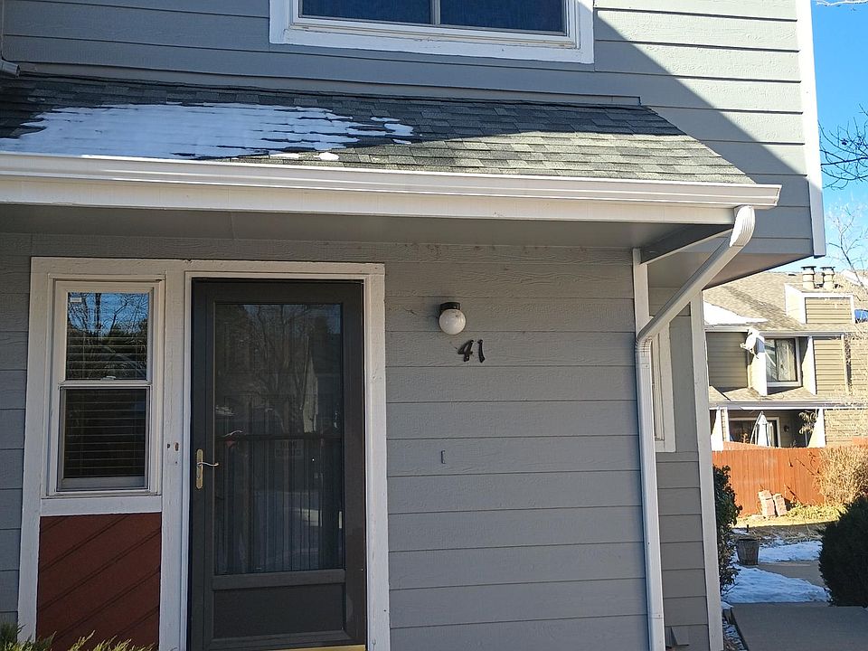 Front door and porch of end unit