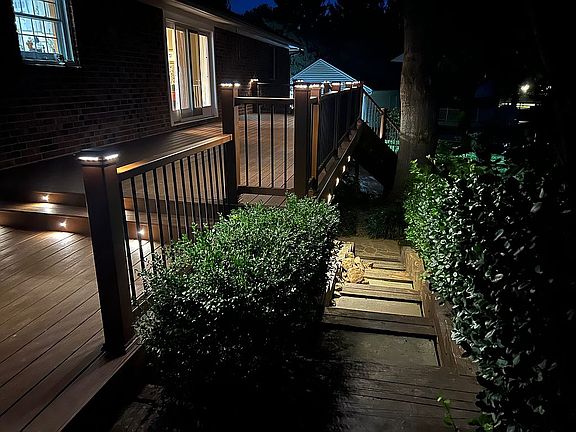 Trex deck lighting