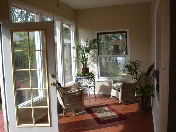 Floor to ceiling windows in garden room