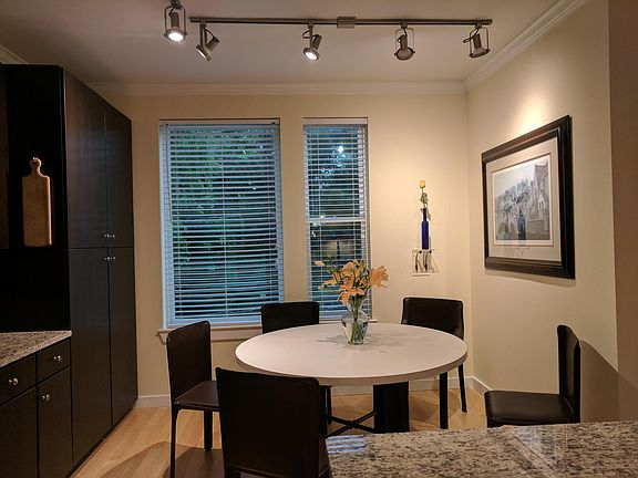 dining table seats 6 people.....wonderful work surface for projects!