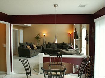 The view to the family room