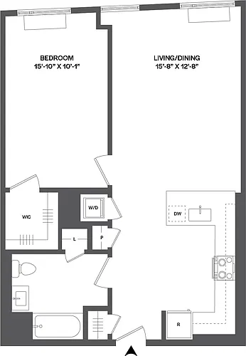 Floor plan 1 Bed/1 Bath-1A-5.1