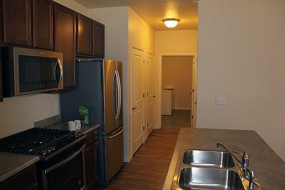 kitchen plus hallway
