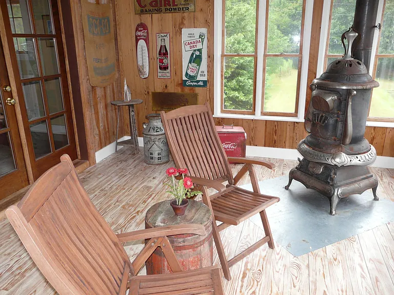 Windowed Porch overlooks Farm