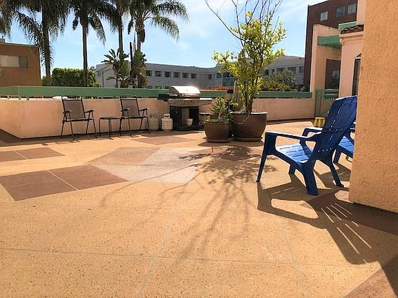 Patio deck with community BBQ