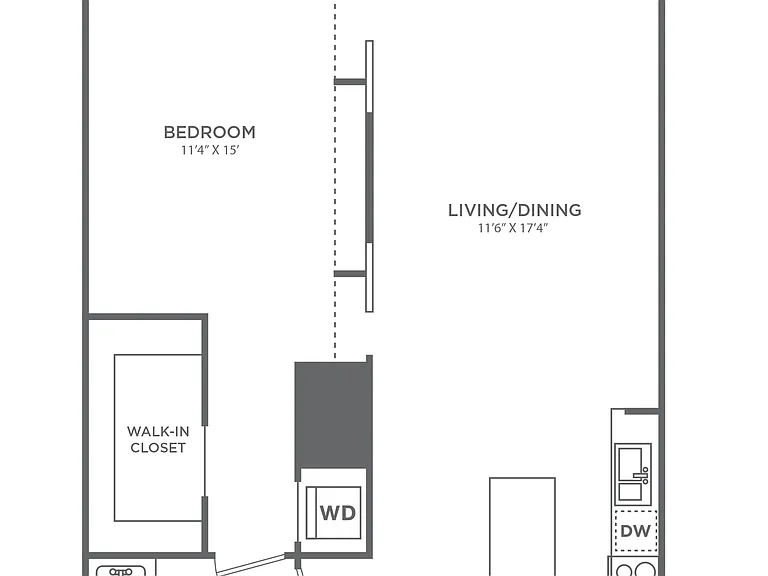 One Bedroom One Bath (740 SF) One Bedroom One Bath (740 SF)